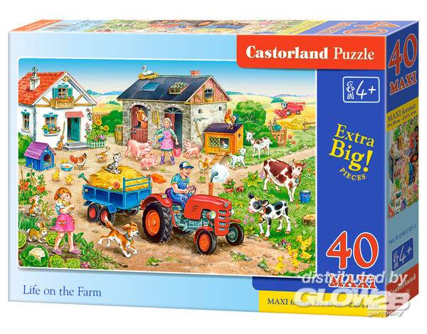  Castorland Life on the Farm, Puzzle 40 pièces maxi - - Puzzle