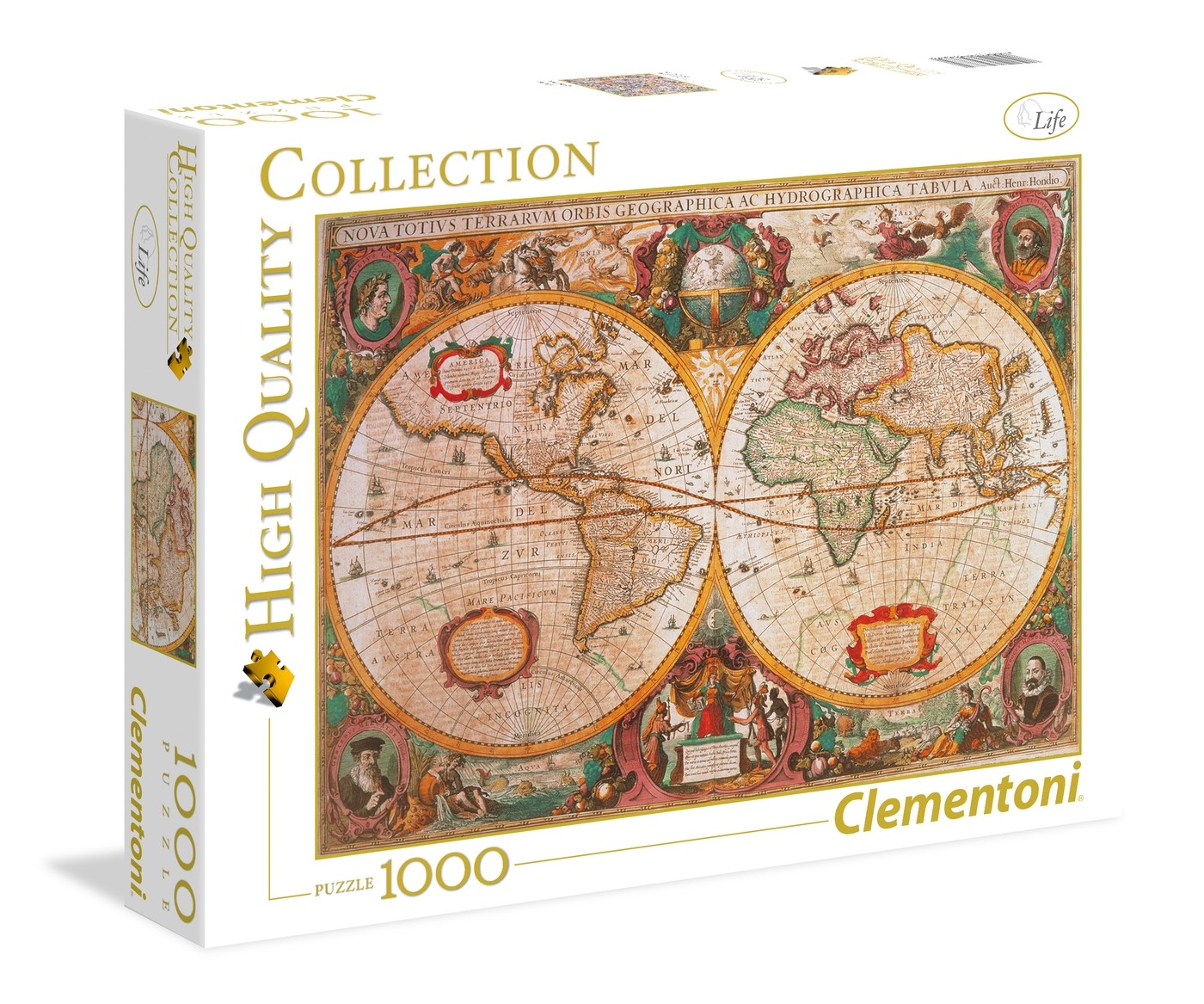  Clementoni Mappemonde antique (A1x1) Puzzle 1000 pièces - - Puzzle