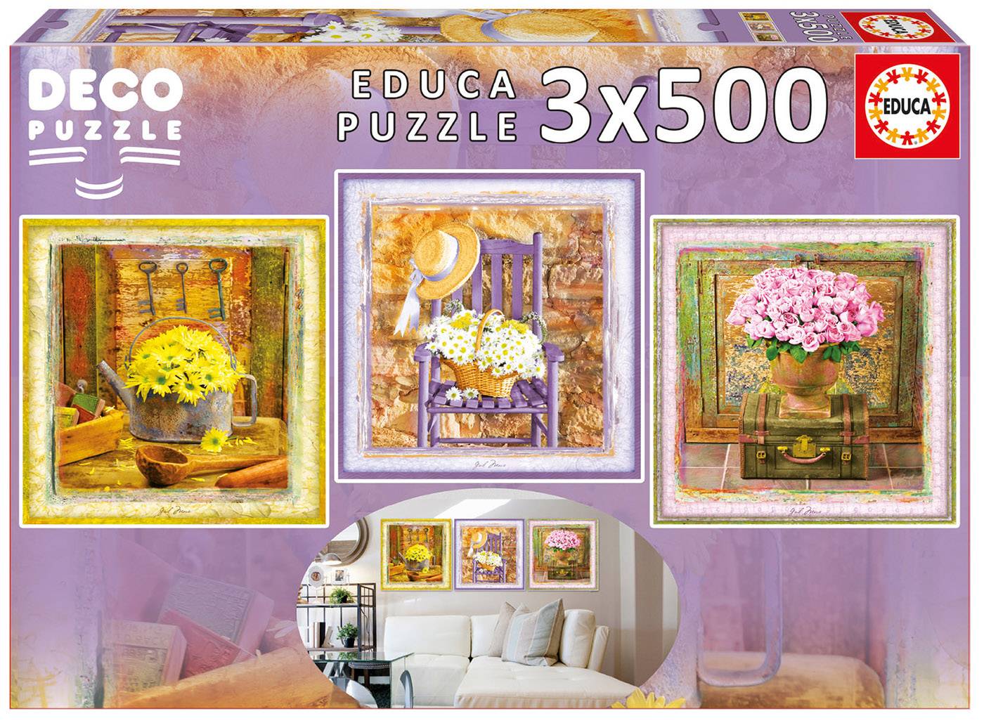 Puzzle déco - Enchanted moments, gail marie 500 pièces--Educa