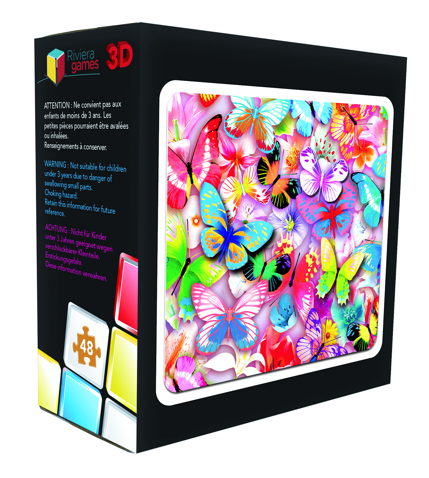 Riviera Games Puzzle 3D - 48 pieces - les papillons Puzzle 3d - - P