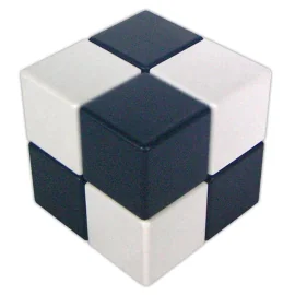 Grand cube simple noir et blanc