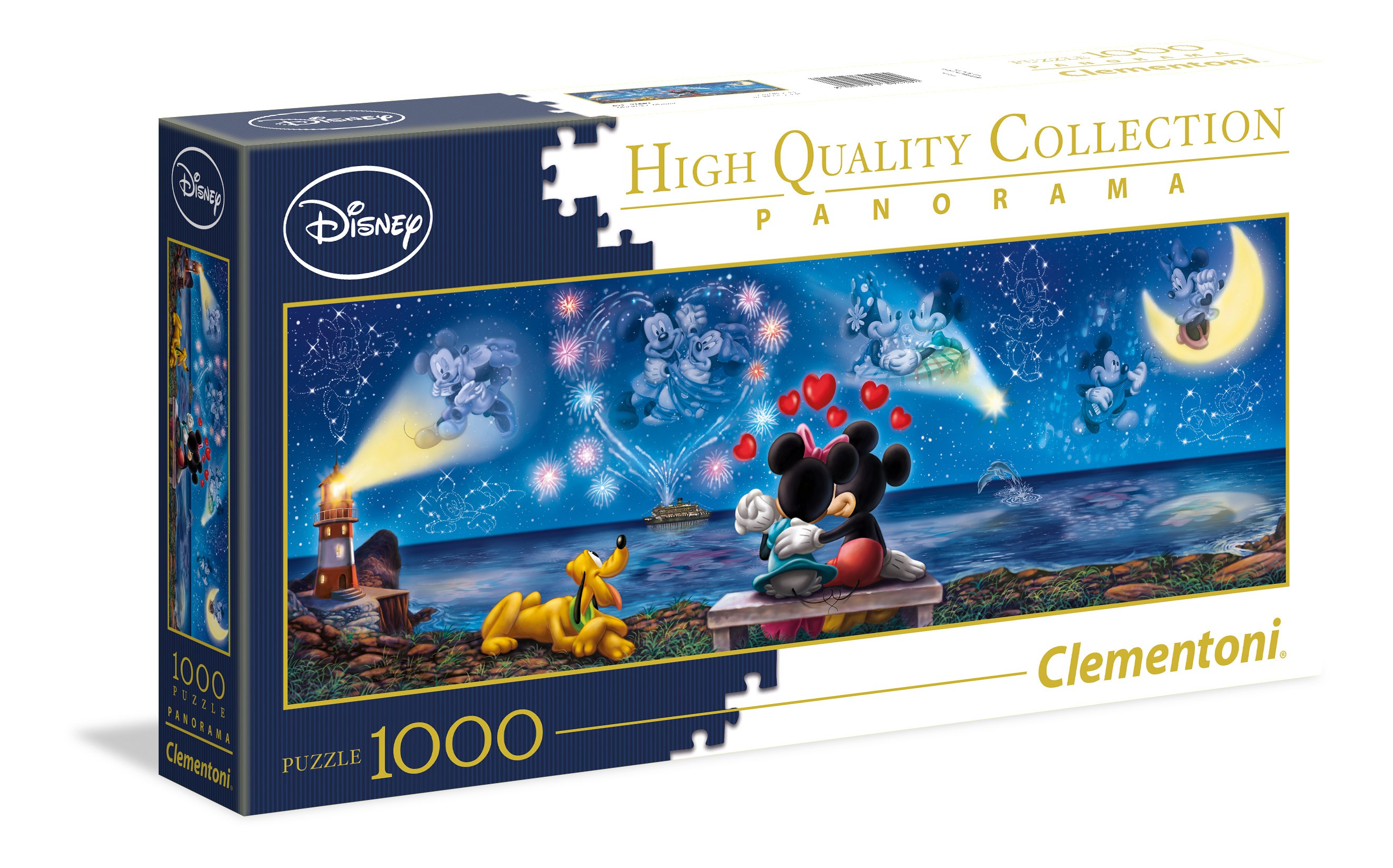  Clementoni Panorama - Mickey et Minnie Puzzle 1000 pièces - - Puzzle