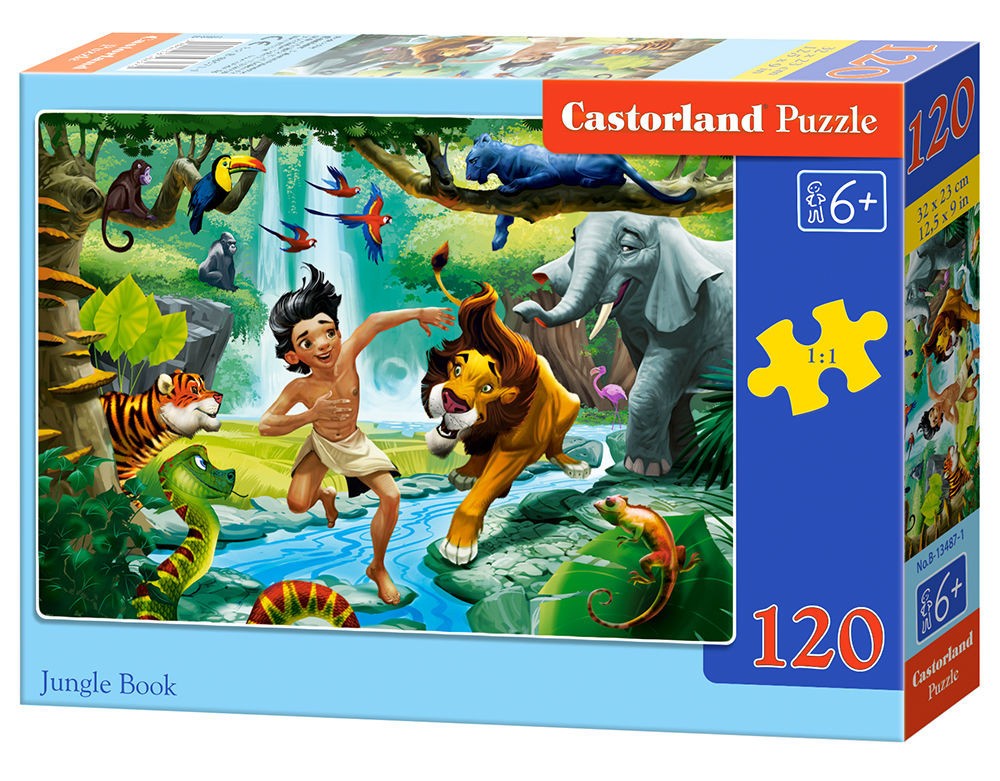  Castorland Livre de la jungle, Puzzle 120 couleurs - - Puzzle