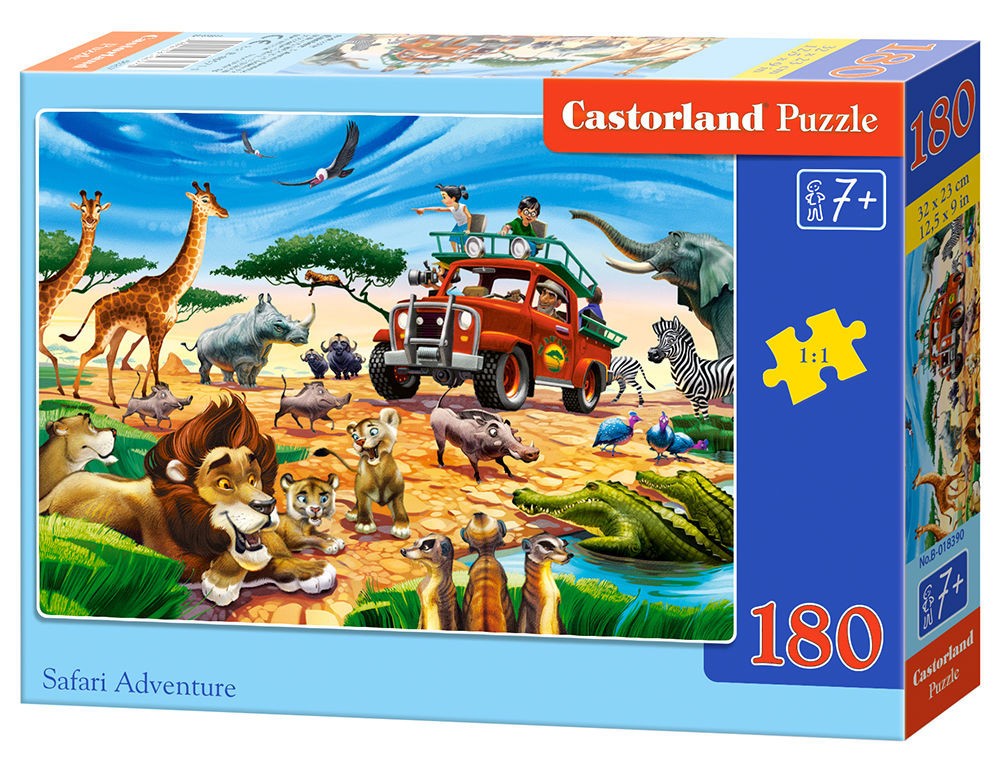  Castorland Safari Adventure, Puzzle 180 Teile - - Puzzle