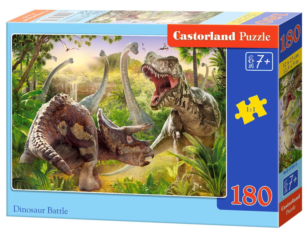  Castorland Bataille De Dinosaures, Puzzle 180 Teiles - - Puzzle