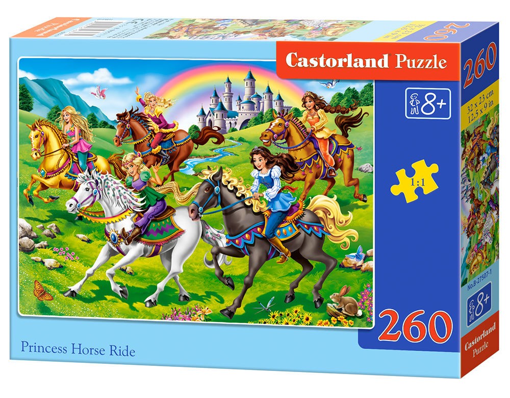  Castorland Promenade à cheval Princesse, Puzzle 260 couleurs - - Puz