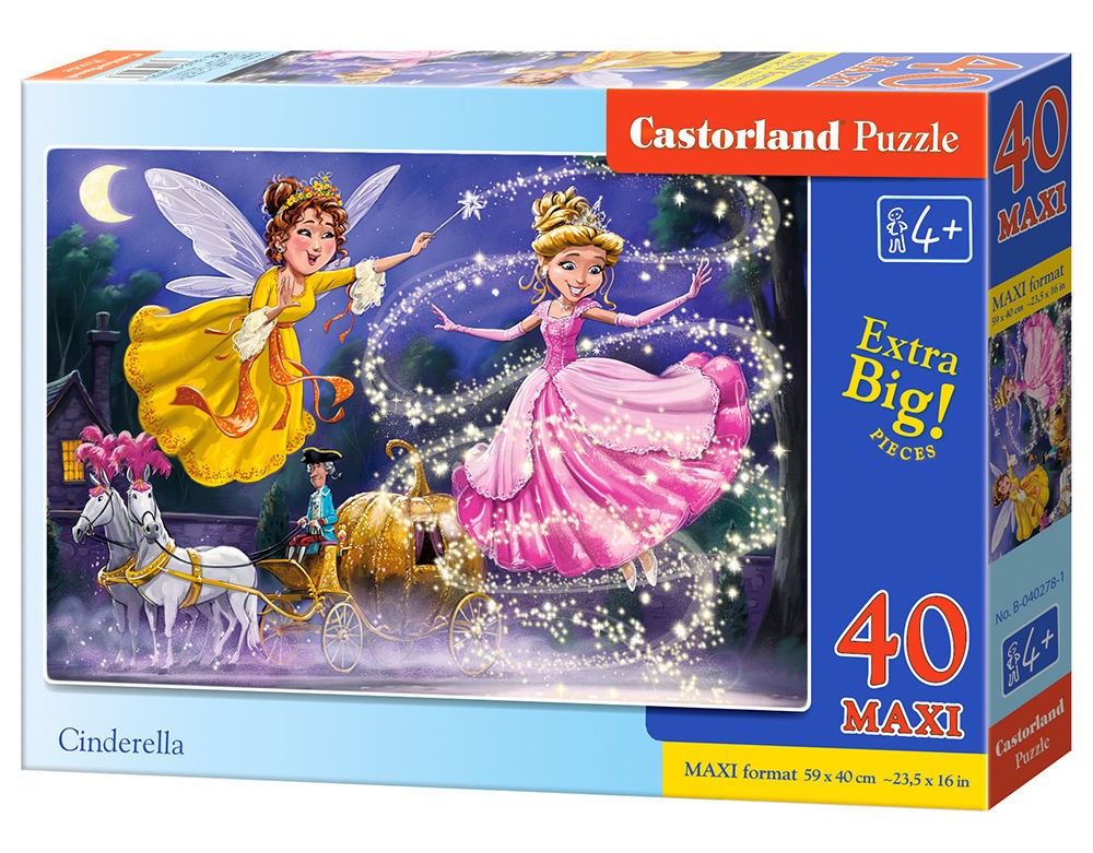  Castorland Cendrillon, Puzzle 40 couleurs maxi - - Puzzle