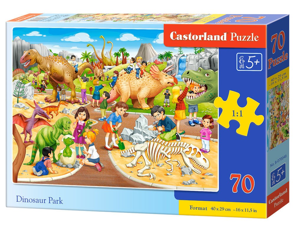  Castorland Parc des dinosaures, Puzzle 70 couleurs - - Puzzle