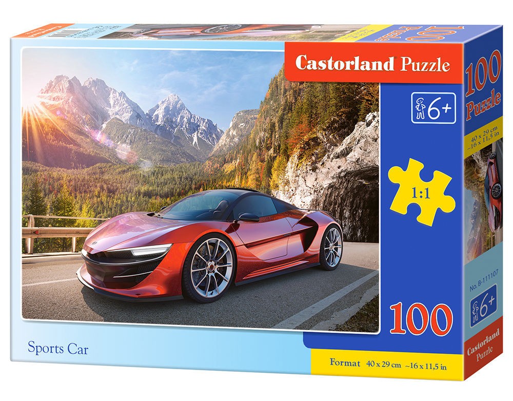  Castorland Voiture de sport, Puzzle 100 couleurs - - Puzzle