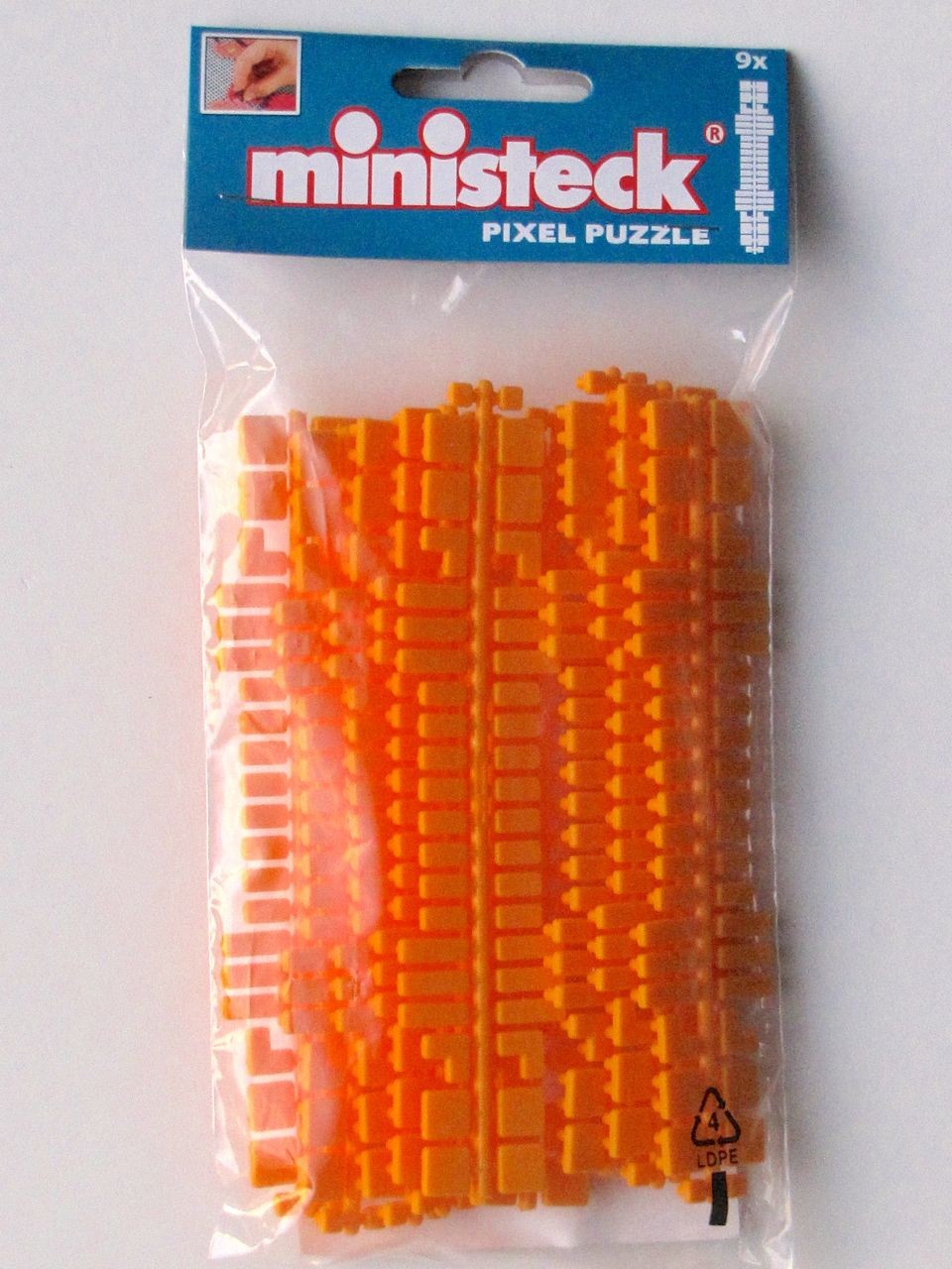  Ministeck Puzzle Ministeck: 9 kleurstrips à doosje (maisgeel) - - Pu