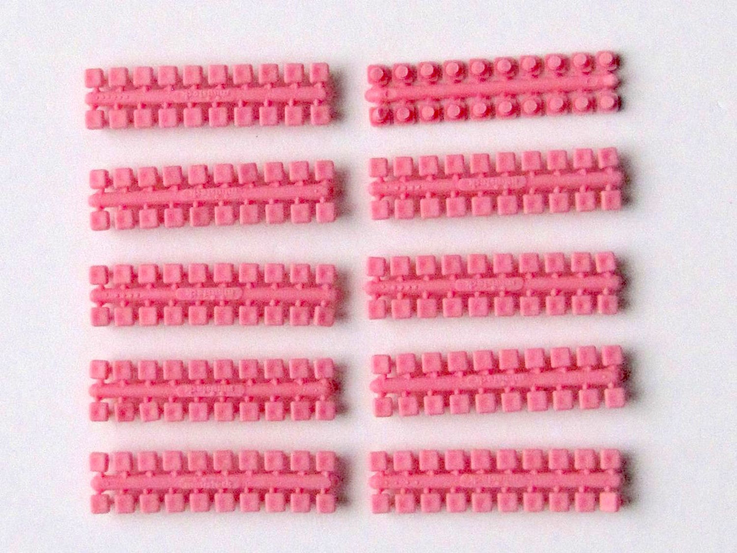  Ministeck Puzzle Ministeck: 10x 1 bandes kleuren punt (roze) - - Puz