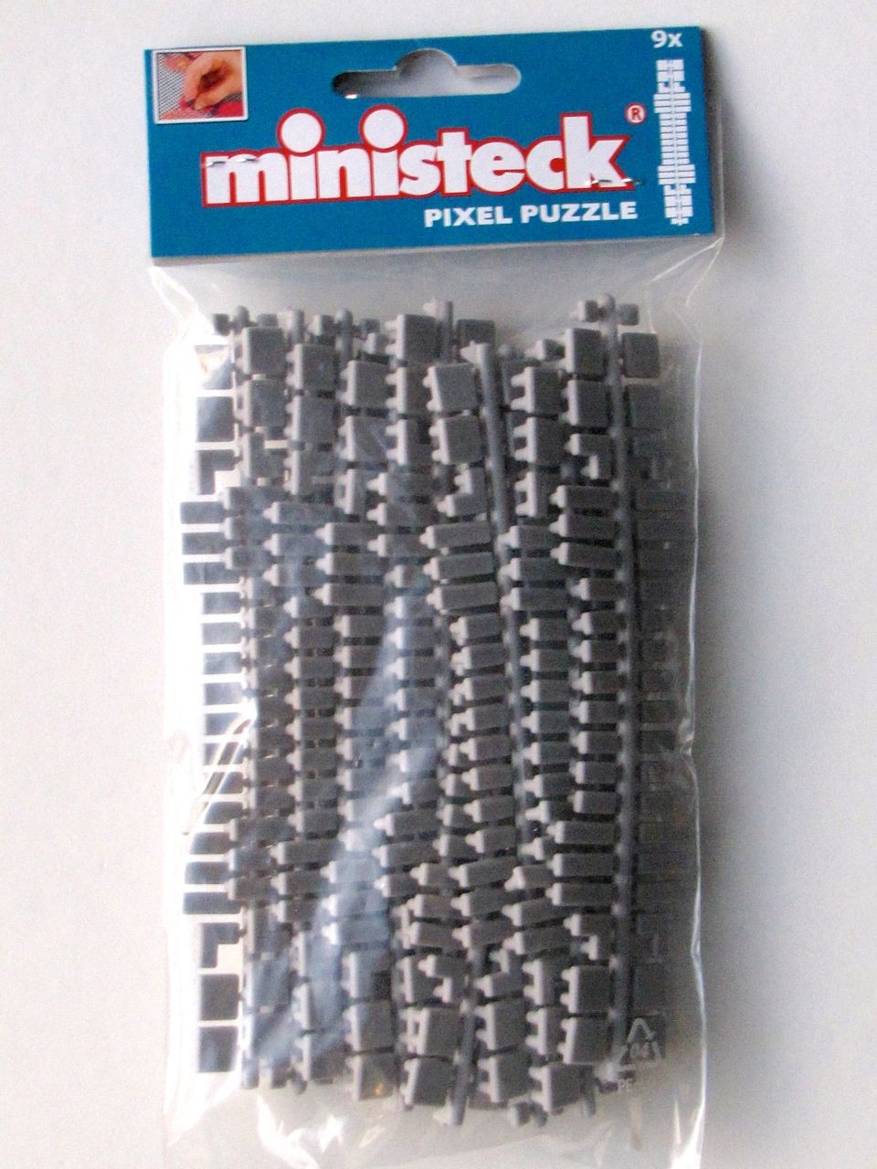  Ministeck Puzzle Ministeck: 9 kleurstrips à doosje (lichtgrijs) - - 