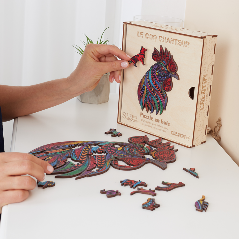  Creatif Puzzle Puzzle en bois Le Coq Chanteur - - Puzzle
