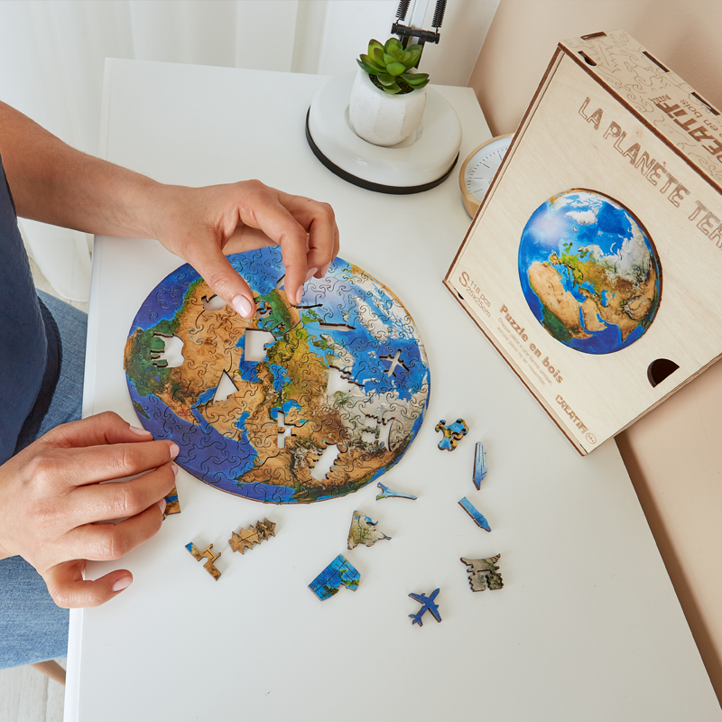  Creatif Puzzle Puzzle en bois La Planète Terra - - Puzzle