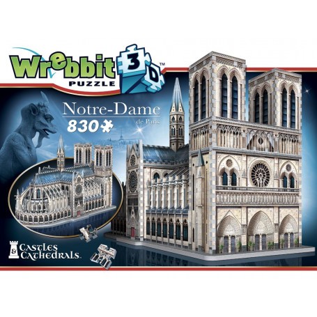  Wrebbit Castles & Cathedrals Collection Puzzle 3D Notre-Dame de Paris (830 pièces)
