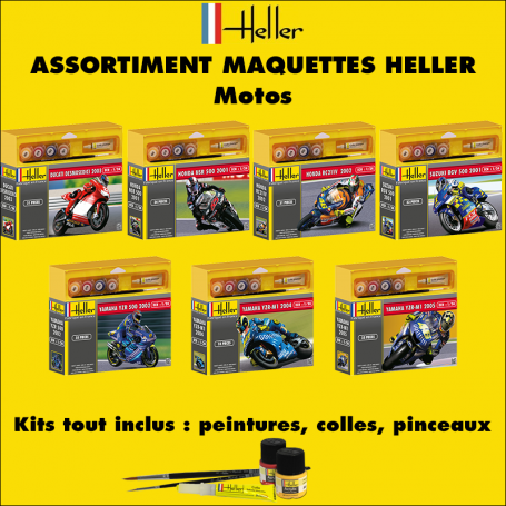  Heller -30motos - ASSORTIMENT 30 MAQUETTES DE MOTOS